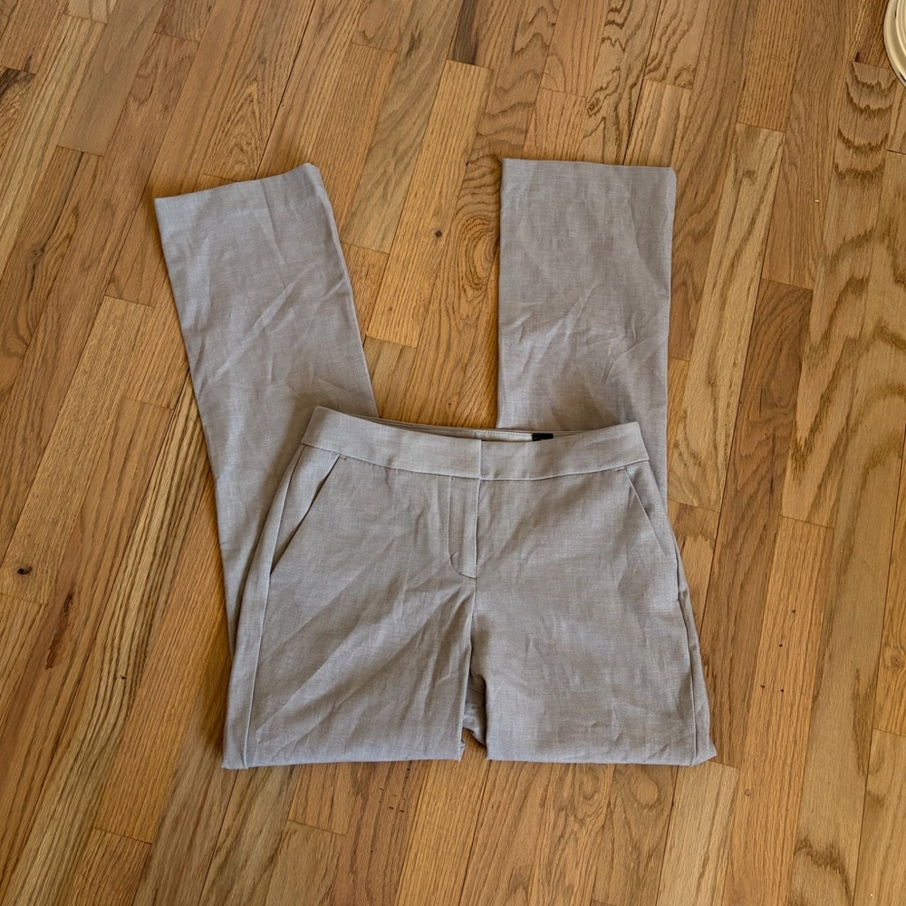 Express Straight Leg Taupe Gray Dress Pants 0 Short
